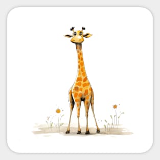 Cute Cartoon Giraffe Sticker